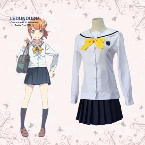 2017 Anime Eromanga Sensei Megumi Jinno Cosplay Costumes Women School Uniform Fancy Party Sailor Suits for Halloween