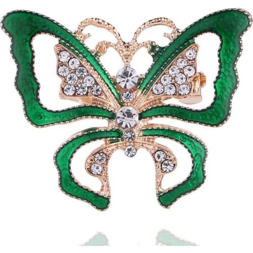 Wollet 22020 Jewelry Silk Scarf Buckle Dual-use Fashion Diamond Butterfly Brooch Animal Dripping Corsage Jewelry Female Brooch