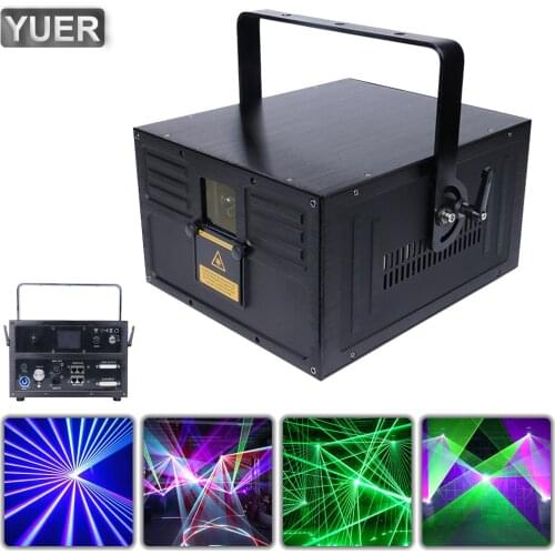 10W RGB 3IN1 Animation Pattern Scanning Effect Laser Light DMX512 Stage Laser Projector DJ Disco Wedding Party Outdoor Musci Bar