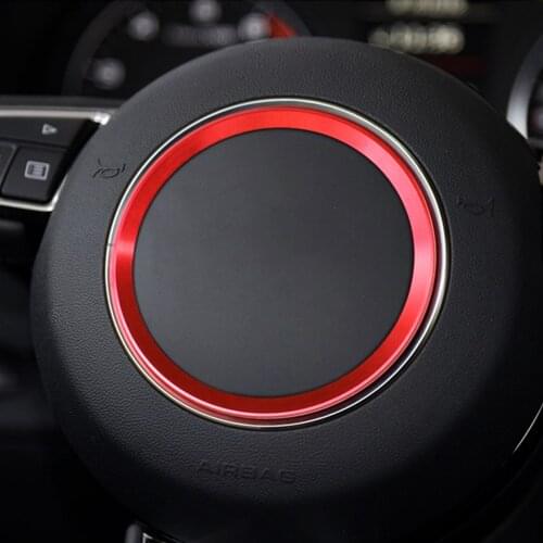 3D Aluminium Trim Car Steering Wheel Cover Logo Ring For Audi A1 A3 A4 A5 A6 A7 Q3 Q5 S3 S5 S7 TT Auto Accessories