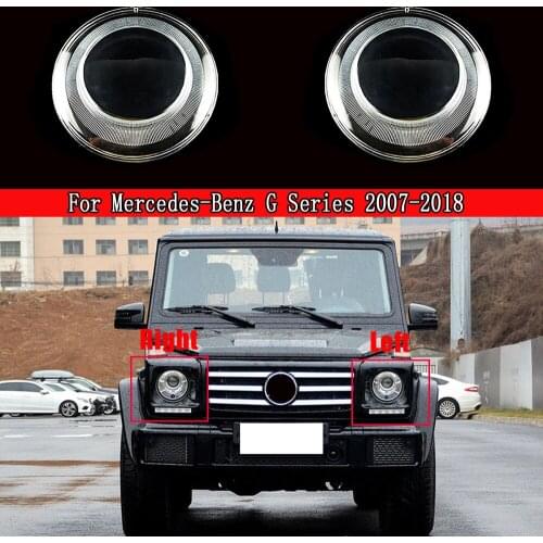 Car Headlamp Cover For Mercedes-Benz G Series 2007 ~ 2018 Front Headlight Cover Lampshade Glass Lampcover Caps Shell Lamp Case