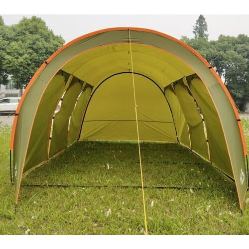 Large Camping Tent Tunnel Tent 10 Person Family Party Tents Outdoor Camping Big Awnings Sun Shelter Tent With Door 450*310*205cm