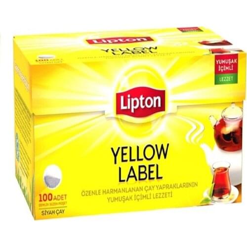 GREAT FRIEND Lipton 100 Pieces Teapot Tea Bags Yellow Label Set of 16 FREE SHİPPİNG