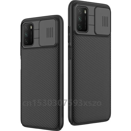 For Xiaomi Poco M3 case Cam Shield case Slide Lens Camera Protection Case Back cover NILLKIN