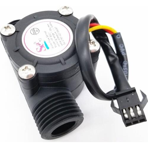 12V Water Flow Sensor DC 5-18V Flowmeter Hall Flow Sensor Water Control Liquid Flow Sensor Switch 1-30L/min 2.0MPa YF-S201