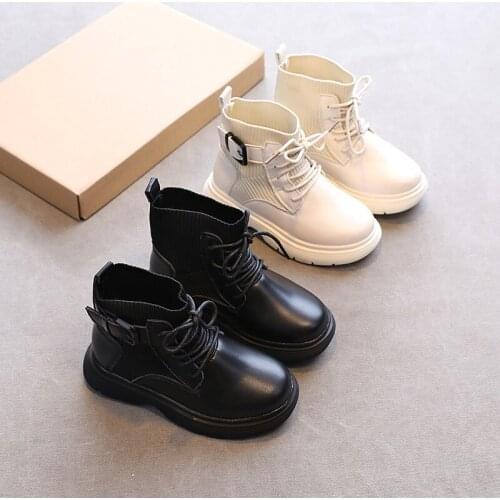 Little Girl Childrens Boots Childrens Short Boots 2021 New Single Boots British Style Kids Martin Boots Hot Pu Leather Chic