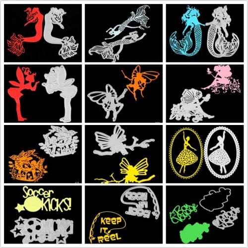 DIY Elf and Mermaid cutting dies stencils embossing card for scrapbooking card album decorative metal crafts