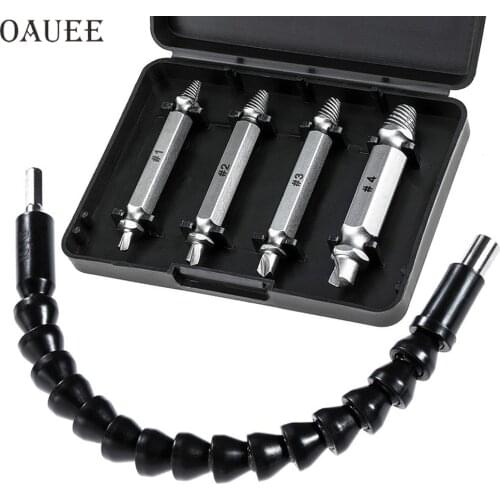 Electronics Drill Black Flexible Shaft Bits Extention Screwdriver Bit Holder Connect Link with Broken Screw Extractor