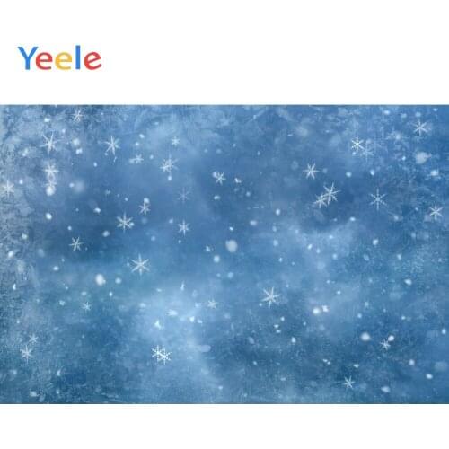 Yeele Christmas Backdrop Blue Snow Newborn Baby Birthday Party Customized Photocall Photography Background For Photo Studio