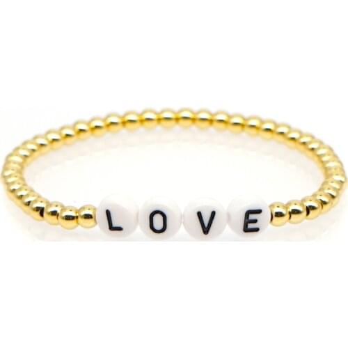 GO2BOHO Gold Bracelet For Women Custom Letter Bracelets Name Jewelry Handmade Armband Pulseras 2020 New Japan High Quality Beads