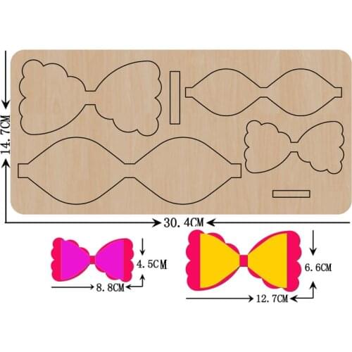 Bow Knot Wave Headband Headdress Hairpin Cutting Mold Wood Dies For Blade Rule Cutter For DIY Leather Cloth Paper Headwear Craft