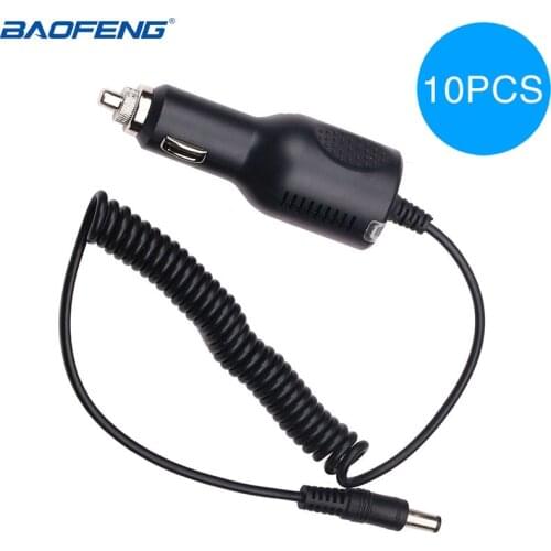 10PCS Battery Cable Line Baofeng UV-5R Car Charge For UV-82 UV-5RE UV-9R UV-XR UV-S9 GT-3 Plus BF-F11 Walkie Talkie Accessories