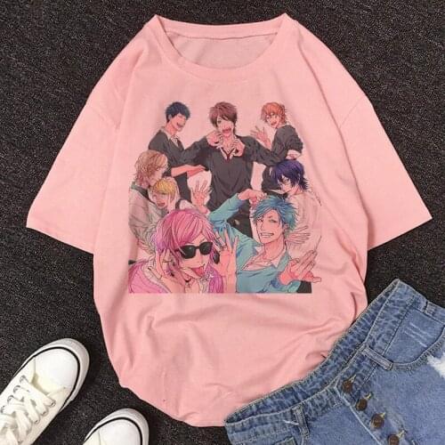Kawaii Clothes Yarichin Club Funny Print T Shirt Boys Love Japanese Anime Woman Tshirts LGBT Oversized Streetwear T-shirts