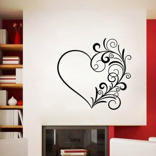 Creative Love Heart DIY Vinyl Wall Stickers Home Decoration Living room Bedroom Wall Decals Art Murals JG2651