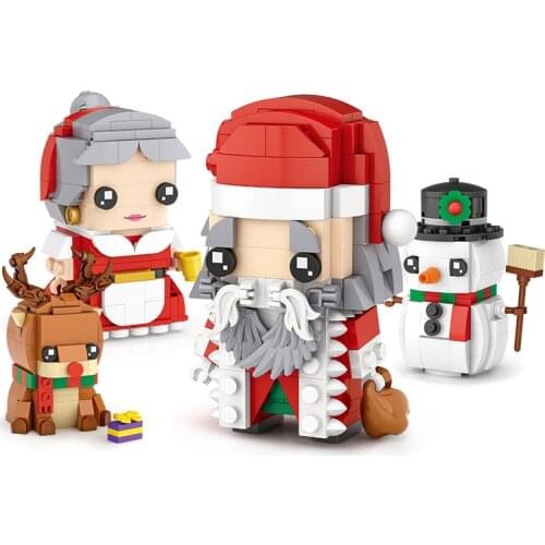 LOZ small particle Christmas brickheadz set doll building blocks assembled Enlightenment childrens toys for gifts