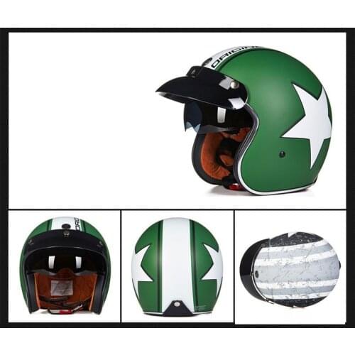 Retro Moto Helmet Motorcycle Helmet Retro Open Face Vintage Helm Casco JET Kask Vespa Casque Cafe Racer Pilot Capacete