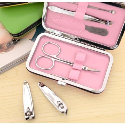 7 pcs Diy Manicure Set For Nail Clipper Kit Nail Care Set Pedicure Scissor Tweezer Acrylic Nail Kit Utility Manicure Set Tool