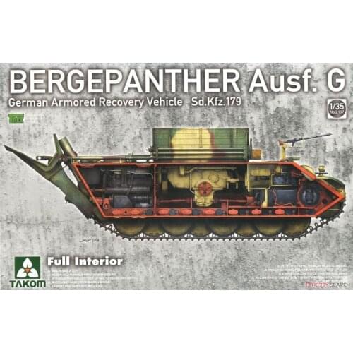 Takom 1/35 Bergepanther Ausf.G Sd.Kfz.179 full interior Kit #2107 *New* Model Kit
