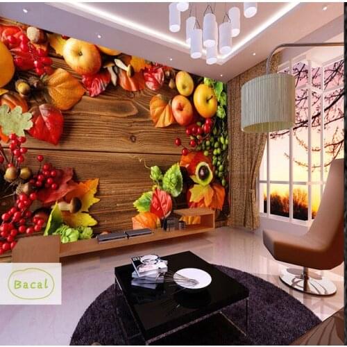 Custom Modern Hand Painted Oil Painting Fruit European Style 3D Stereoscopic Embossed Apple TV Background Decor Wallpaper Red