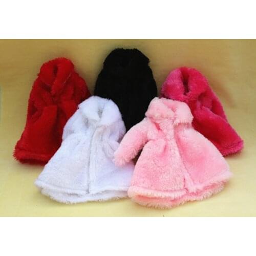 Clear 15Colors High Quality Fashion Handmade Clothes Dresses Grows Outfit Flannel coat for Doll dress for girls best gift
