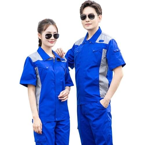 Labor Work Clothing for men women Coveralls workmen working uniforms car workshop Summer Work suits cotton mechanical Warehouse