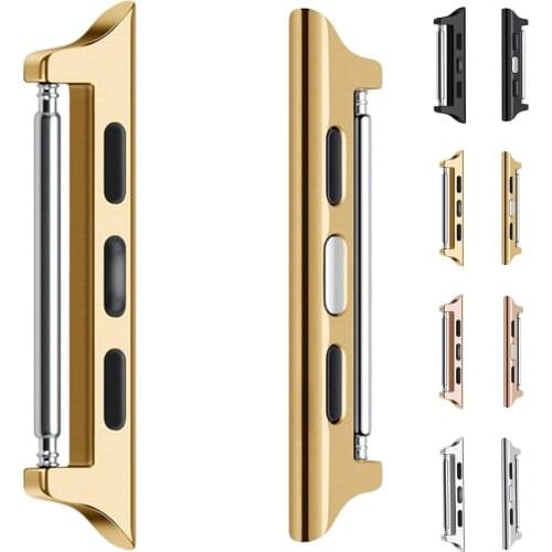 Adapter Connector For Apple Watch Series 4 3 2 1 Band Easy Install Seamless Metal Wrist Linker Strap Connector 38/42mm 40/44mm