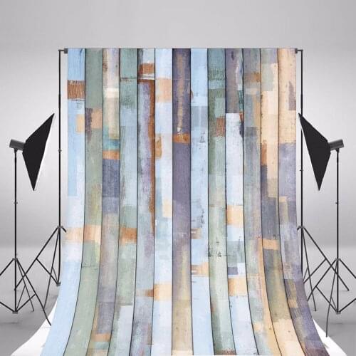 Light Blue Old Wood Board Newborn Photography Background Cloth Vinly Backdrops for Photo Studio Baby Birthday Showers Shoot