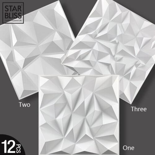 12 pieces 50x50cm 3D tile panel mold plaster wall bathroom kitchen 3D wall stickers living room wallpaper bedroom 3D decoration