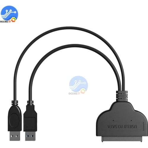 USB 2.0 to SATA 22 Pin Adapter Cable For 2.5 HDD Laptop Hard Disk Drive Copper Converter Serial Cable Copper Wire