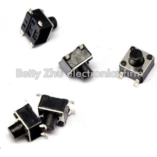 100PCS/LOT 4.5 * 4.5 * 4.3MM SMD Tact Switch 4-pin button switch