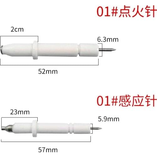 2 pcs/set 01#Gas cooktop ceramic spark electrode ignition sensor for stoves