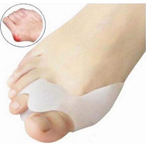 2PCS/Set Soft Silicone Toe Separator Straightener Thumb Crooked Thumb Toe Aligner Positioning Separator Foot Care Tools