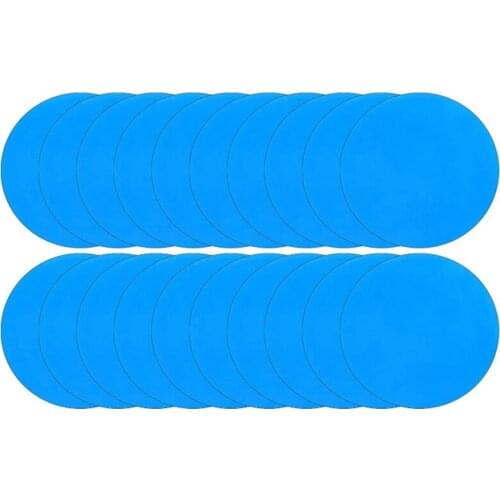 20 PCS Self-Adhesive PVC Repair Patches, Vinyl Pool Liner Patch Boat Repair for Inflatable Boat Raft Kayak Canoe, Round