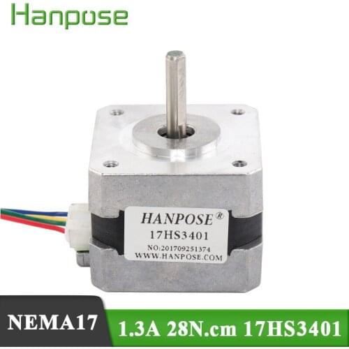 NEMA17 42 Stepper Motor 17HS3401 4-lead superior quality Nema17 42 motor 1.3A for CNC Laser and 3D printer Free shipping