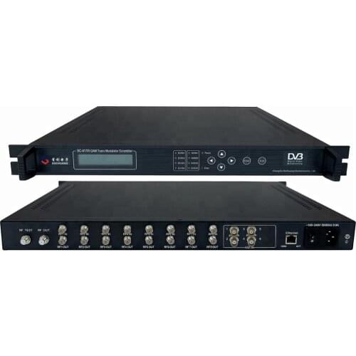 4135 catv qpsk to qam modulator (8*DVB-S/S2+4*ASI in,4*DVB-C RF out)