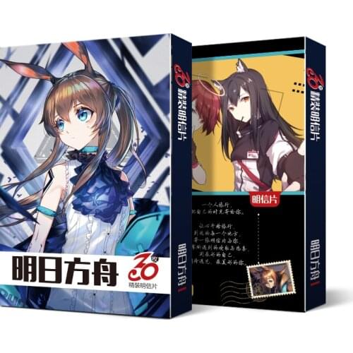 5 boxes/lot Anime Arknights lomo card toy cartoon Postcard Greeting Message Card 30 pictures box toy gift