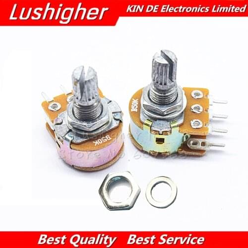 5pcs WH148 15mm 6Pin B1K B2K B5K B10K B20K B50K B100K B500K B1M Shaft WH148 Potentiometer 1K 2K 5K 10K 20K 50K 100K 500K 1M