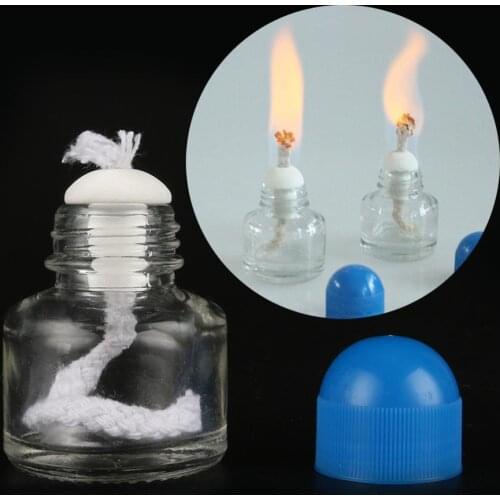 6.5cm*4.3cm 25ML Glass Alcohol Burner Lamp Glass Chemistry Laboratory Heating Equipment Educational Supplies