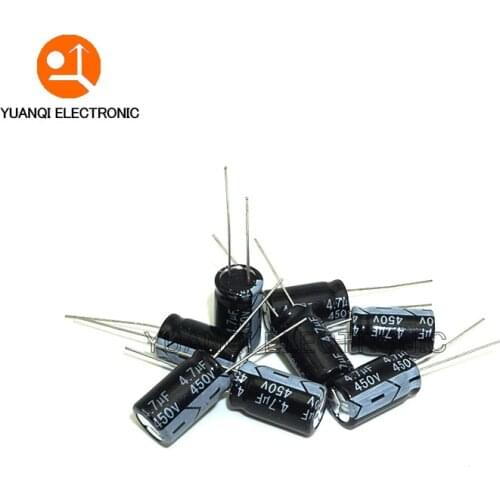 450V Aluminum Electrolytic Capacitor 1UF 2.2UF 3.3UF 4.7UF 10UF 22UF 33UF 47UF 68UF 82UF 100UF 150UF 180UF 220UF 560UF