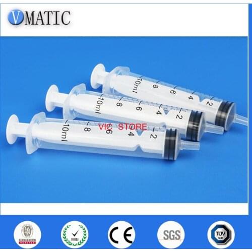 Free Shipping Non-Sterilized 10ml/10cc Luer Lock Glue Dispensing Manual Plastic Syringes