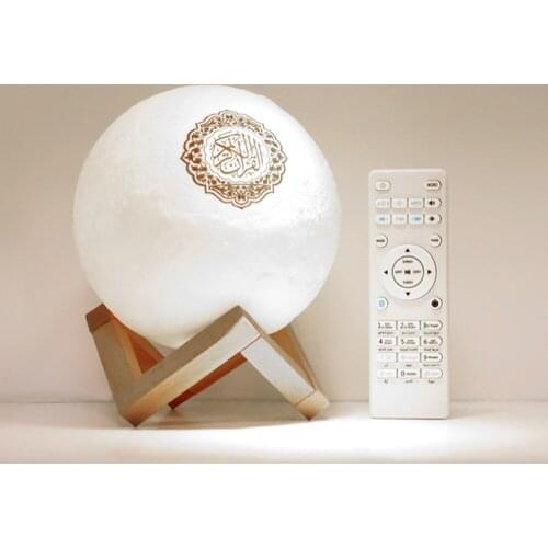 Quran Moon Lamp Wireless Bluetooth Speaker Touch Remote Control Colorful LED Night Light Moonlight Muslim FM TF Music Player