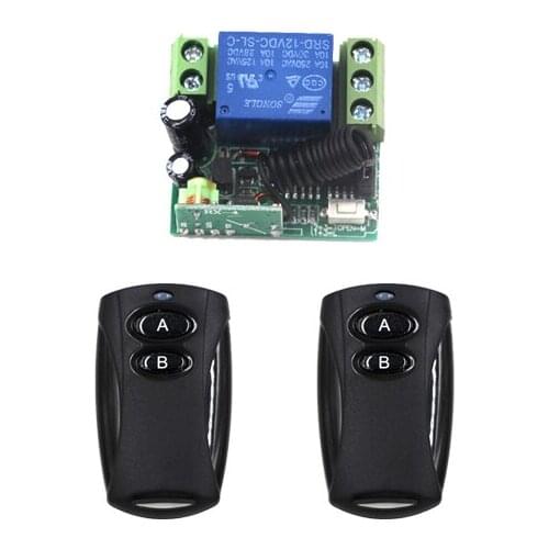 DC12V 10A 1 CH Wireless RF Remote Control Switch 315MHZ 2 Transmitter + Mini Relay Receiver Inter-lock SKU: 5566