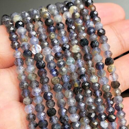 Natural Stone Beads Tiny Faceted Cordierite Loose Rondelle Beads for Jewelry Making DIY Bracelet Charms Earrings Accessories15