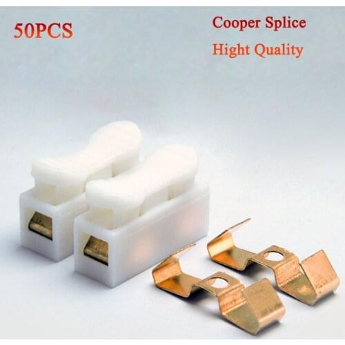 CH-2 Electrical Cable Connectors Flame Retardant 2 Pins Quick Splice Lock Wire Terminal Fast Spring Connector For LED Strip Ligh