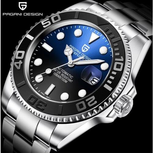 PAGANI Design Men Automatic Watch Sapphire Luxury Mechanical Wristwatch Stainless Steel Waterproof Watch Men relogio masculino