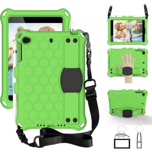 Shockproof Hand Strap Shoulder Kids Safe Eva Case for Ipad Mini 1 2 3 4 5 mini5 mini4 mini3 mini2 mini1 Stand Silicone Cover #C