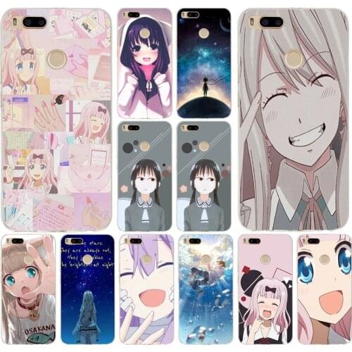 11AS Anime girl cartoon japan cute faces Soft Silicone Tpu Cover phone Case for Xiaomi MI A1 A2 A3 6 8 9 SE lite