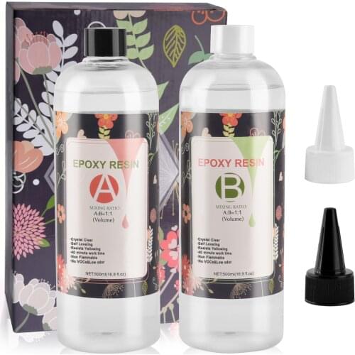 Resin Epoxy 1:1 AB Epoxy Crystal Glue for DIY Resin Jewelry Making Silicone Mold High Adhesive Resin Art 204ml/250ml/500ml