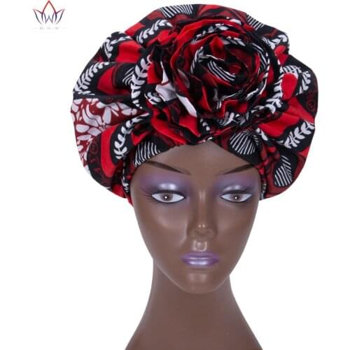 Bintarealwax New Style African Headwear For Women Ankara Head Hat Decorations Wrap Tie Scarf Africa Hair Accessories BRW WYB519
