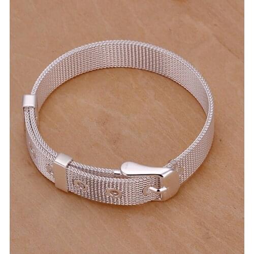 Silver color exquisite watch style chain bracelet fashion charm for women lady cute silver jewelry birthday gift H237